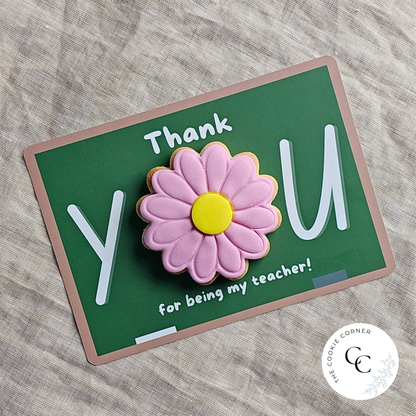 [Food Safe] Thank You For Being My Teacher - Thank You For Being An Amazing Teacher - Double Sided Designs - Horizontal Cookie Cards - 25 Pack
