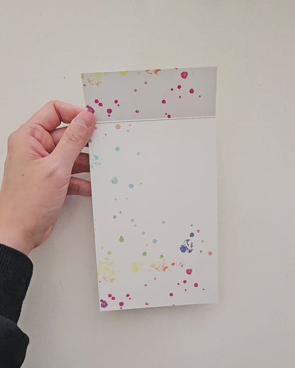 [Food Safe] Paint Your Own - Rainbow Splatter - Double Sided Designs - Folded Bag Toppers - 25 Pack