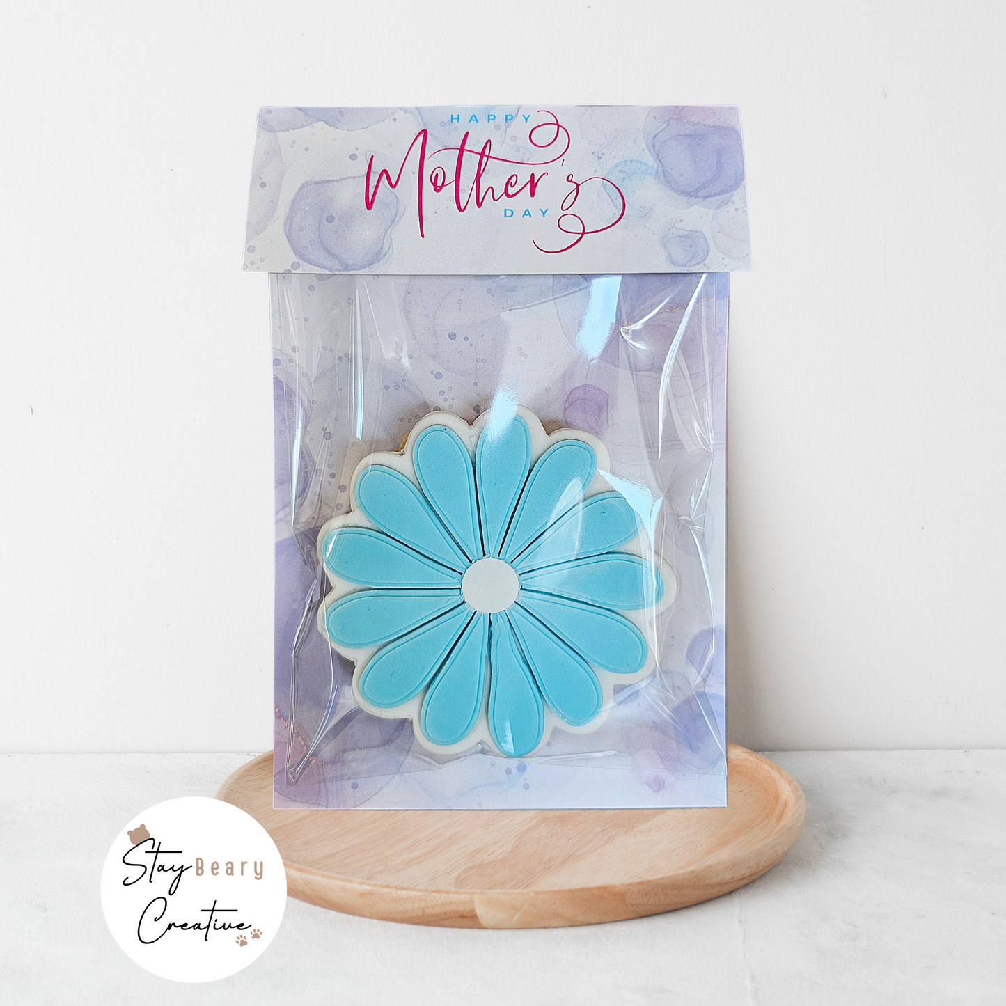 [Food Safe] Happy Mother's Day - Pink or Blue - Double Sided Designs - Folded Bag Toppers - 25 Pack